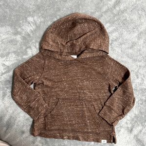 Hooded long sleeve shirt.